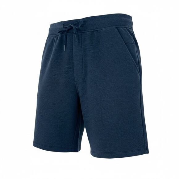 Lululemon Men’s Medium Navy Drawstring Shorts Cotton-Blend Casual Lounge Stretch - Picture 2 of 13